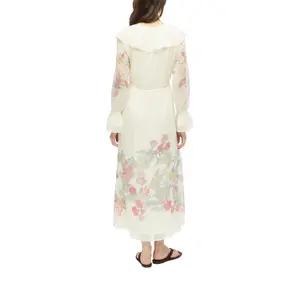 Long Sleeve Dress with Print and Ruffle Details Women COMMA image-5