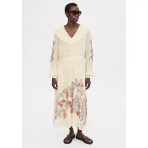 Long Sleeve Dress with Print and Ruffle Details Women COMMA image-6
