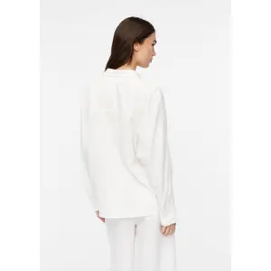 Women's Long Sleeve Buttoned Linen Blend Shirt COMMA image-4