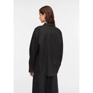 Women's Long Sleeve Buttoned Linen Blend Shirt COMMA image-4
