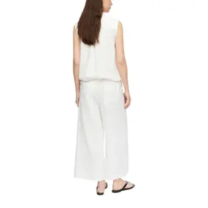 Wide Leg Linen Blend Culottes Trousers for Women COMMA image-5
