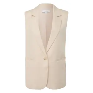 Women's Long Viscose Fabric Gilet COMMA image-0