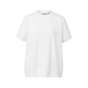 Women's Cotton Jersey Round Neck T-Shirt with Flared Cut COMMA image-0