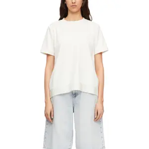 Women's Cotton Jersey Round Neck T-Shirt with Flared Cut COMMA image-2