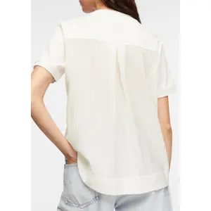 Women's Cotton Jersey Round Neck T-Shirt with Flared Cut COMMA image-3