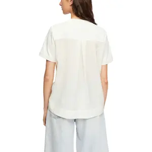 Women's Cotton Jersey Round Neck T-Shirt with Flared Cut COMMA image-5