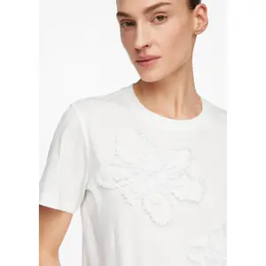 Floral Print Jersey Mid-Length T-Shirt Women COMMA image-3