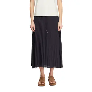 Women's Pleated Midi Chiffon Skirt with Drawstring COMMA image-2