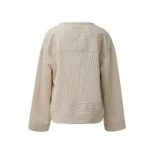 Flattering V-Neck Striped Blouse for Women COMMA image-1
