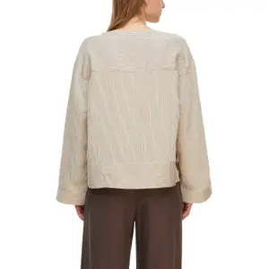 Flattering V-Neck Striped Blouse for Women COMMA image-5