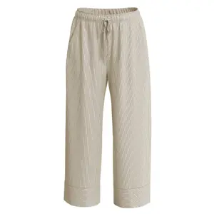 Lightweight Striped Viscose Culottes Trousers Women COMMA image-0