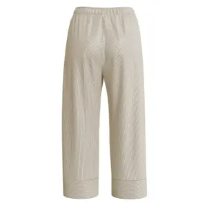 Lightweight Striped Viscose Culottes Trousers Women COMMA image-1