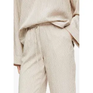 Lightweight Striped Viscose Culottes Trousers Women COMMA image-3