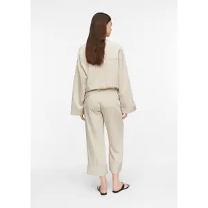 Lightweight Striped Viscose Culottes Trousers Women COMMA image-4