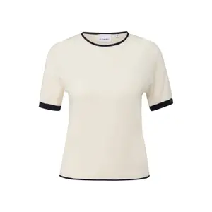 Women's Fine Knit Round Neck T-Shirt COMMA image-0