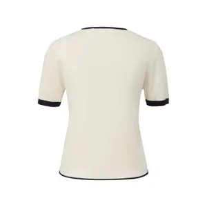 Women's Fine Knit Round Neck T-Shirt COMMA image-1