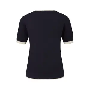 Women's Fine Knit Round Neck T-Shirt COMMA image-1