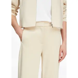 Women's Soft Stretch Scuba Fabric Wide Leg Trousers COMMA image-3