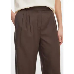 Wide Fluid Linen Blend Elasticated Trousers Women COMMA image-3