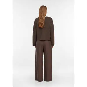 Wide Fluid Linen Blend Elasticated Trousers Women COMMA image-4