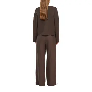 Wide Fluid Linen Blend Elasticated Trousers Women COMMA image-5