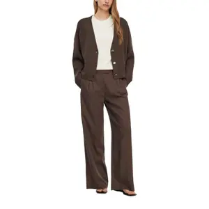 Wide Fluid Linen Blend Elasticated Trousers Women COMMA image-6
