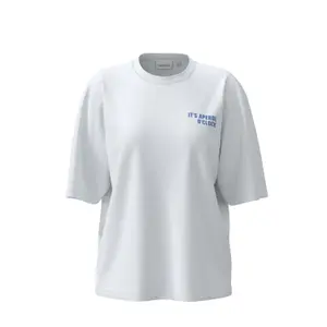 Distinctive Print Oversized Round Neck T-Shirt Women COMMA image-0