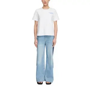 Distinctive Print Oversized Round Neck T-Shirt Women COMMA image-2