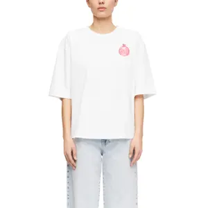 Oversized Jersey Printed T-Shirt for Women COMMA image-2