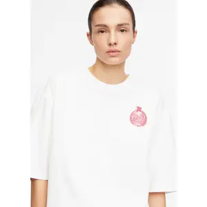 Oversized Jersey Printed T-Shirt for Women COMMA image-3