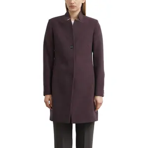 Manteau blazer ajusté en viscose mélangée à col montant femme COMMA image-2