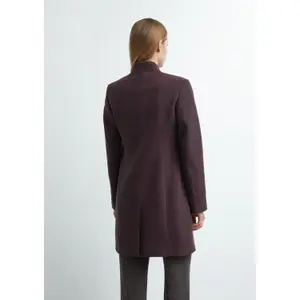 Manteau blazer ajusté en viscose mélangée à col montant femme COMMA image-4