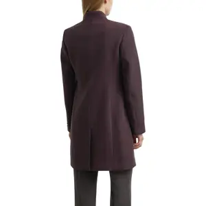 Manteau blazer ajusté en viscose mélangée à col montant femme COMMA image-5