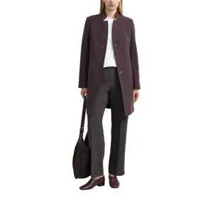 Manteau blazer ajusté en viscose mélangée à col montant femme COMMA image-6