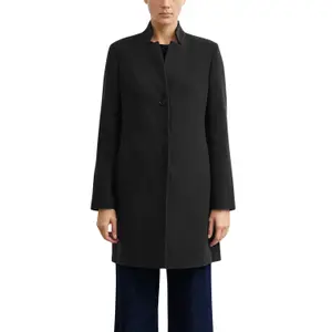 Manteau blazer ajusté en viscose mélangée à col montant femme COMMA image-2