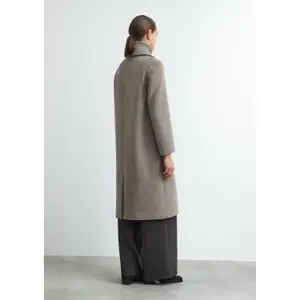 Mid-length H-shape Coat with Removable Lining for Women in Mixed Wool COMMA image-4