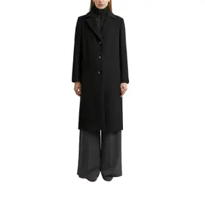 Mid-length H-shape Coat with Removable Lining for Women in Mixed Wool COMMA image-2