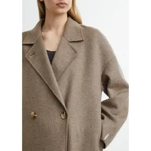 Oversized Double-Faced Wool Blend Maxi Blazer Coat for Women COMMA image-3