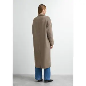 Oversized Double-Faced Wool Blend Maxi Blazer Coat for Women COMMA image-4