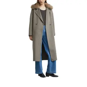 Oversized Double-Faced Wool Blend Maxi Blazer Coat for Women COMMA image-6