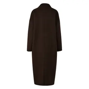 Oversized Double-Faced Wool Blend Maxi Blazer Coat for Women COMMA image-1