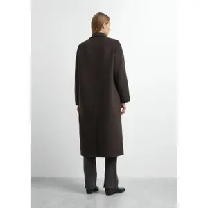 Oversized Double-Faced Wool Blend Maxi Blazer Coat for Women COMMA image-4