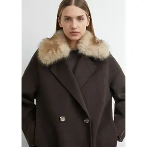 Oversized Double-Faced Wool Blend Maxi Blazer Coat for Women COMMA image-6