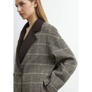 Longline Oversized Reversible Blazer Coat for Women COMMA image-3