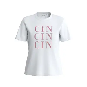 Jersey T-shirt with Rhinestone Print Women COMMA Cin-Cin-Cin image-0