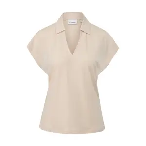 Women’s Linen Blend Polo T-Shirt COMMA image-0
