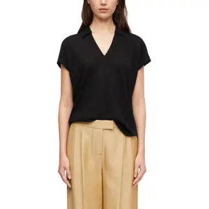 Women’s Linen Blend Polo T-Shirt COMMA image-2