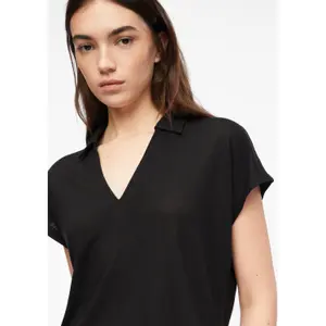 Women’s Linen Blend Polo T-Shirt COMMA image-3