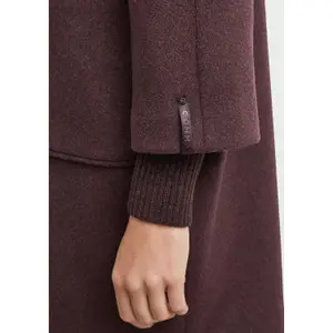 Wool Blend Egg Cut Cape Style Warm Coat for Women COMMA image-3
