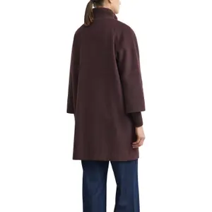 Wool Blend Egg Cut Cape Style Warm Coat for Women COMMA image-5
